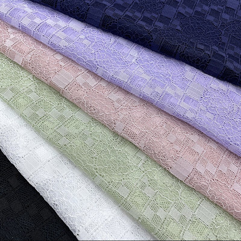 Lace Fabric Dress Geometric Nylon for Women's Wear Wholesale Supplier 14